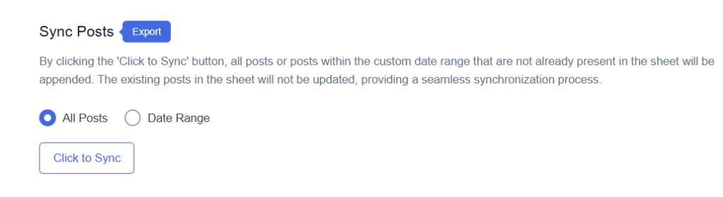 Sync Posts