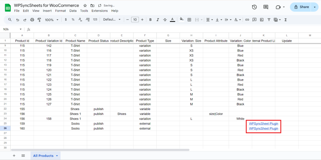 Final Spreadsheet