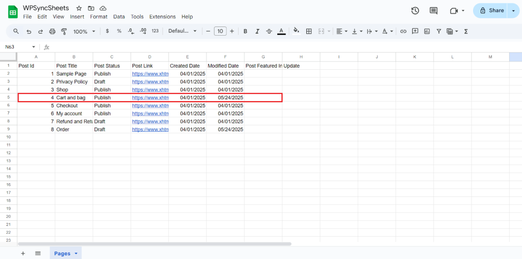 Final Spreadsheet