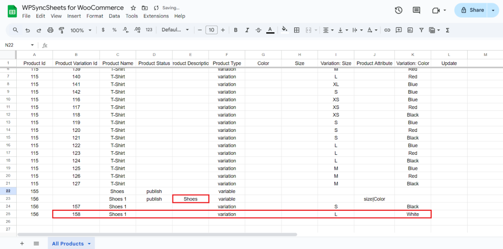 Final Spreadsheets