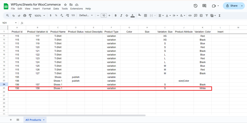 Final Spreadsheets 