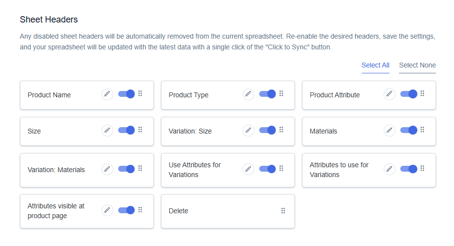 Delete Sheet Headers