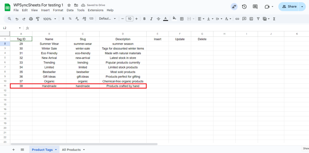 Final Spreadsheet