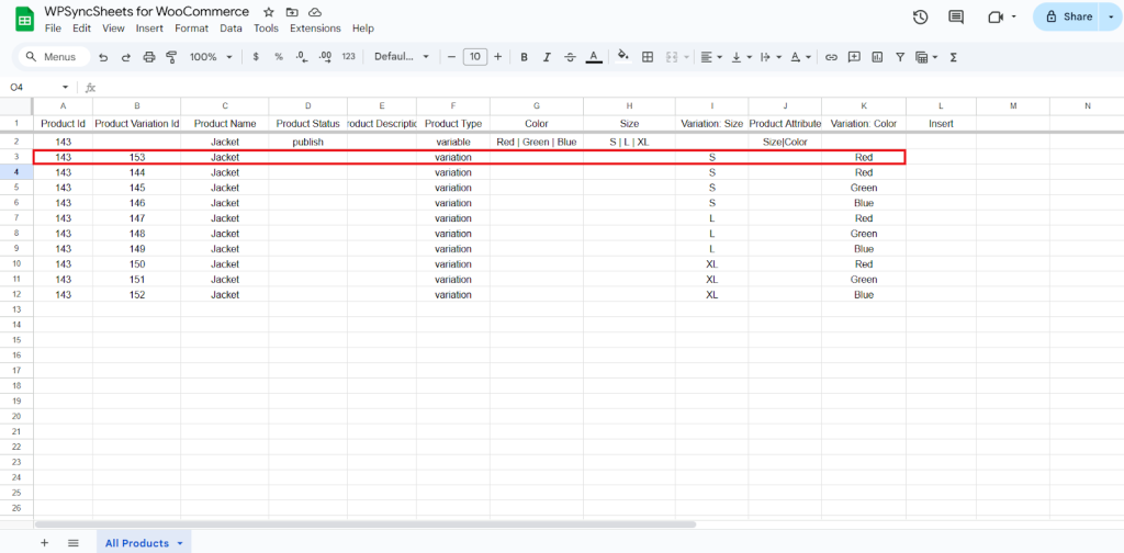 Final Spreadsheets