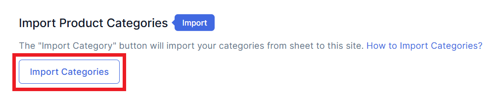 Import Categories