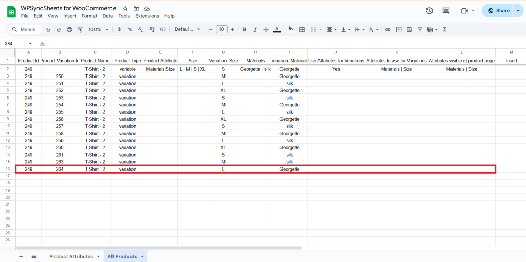 Final Spreadsheets