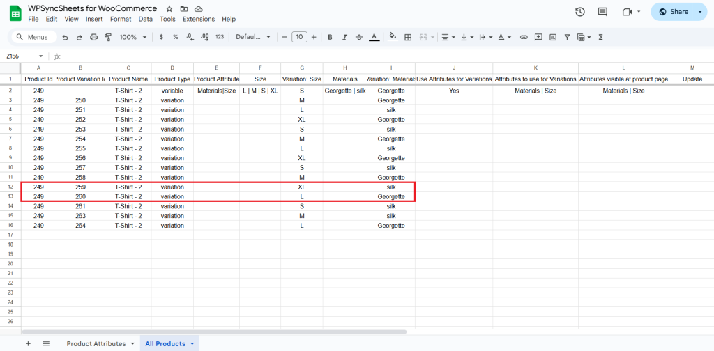 Final Spreadsheet
