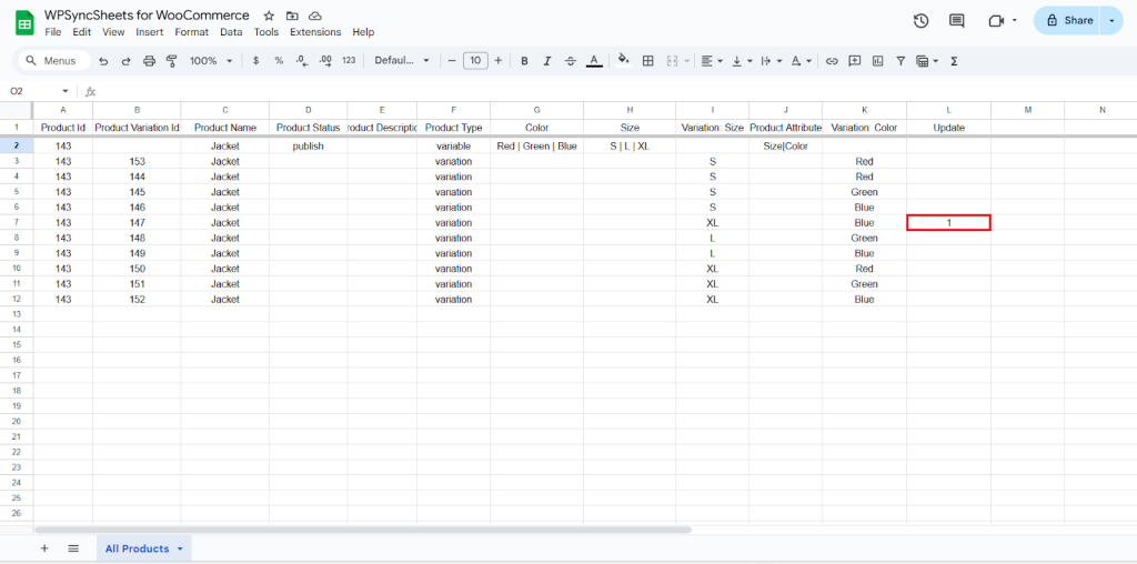 Update Column