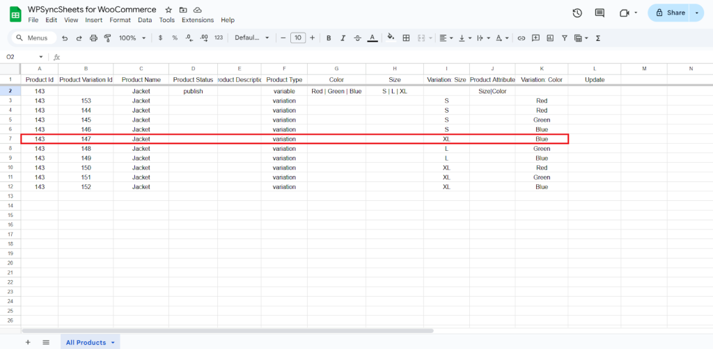 Final Spreadsheet