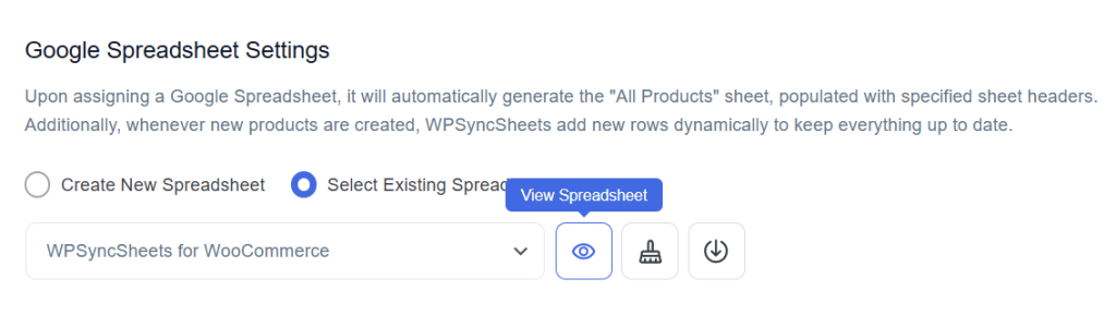 View Spreadsheet