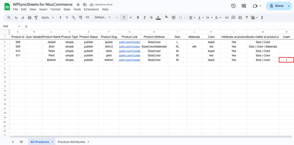 Added google Sheet