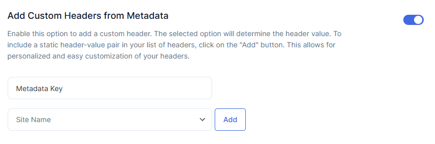 Add Enter Header Name