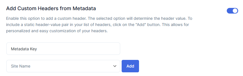 Click add to headers list